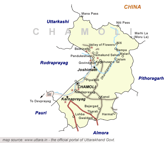 Chamoli Map