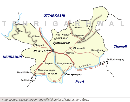Tehri Map