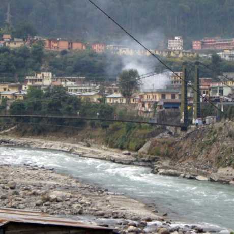 Another picture of Uttarkashi City and Bridge over River