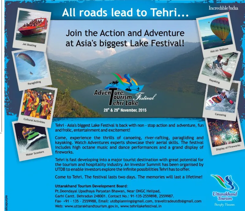 Adventure Tourism Tehri Lake Festival 2015