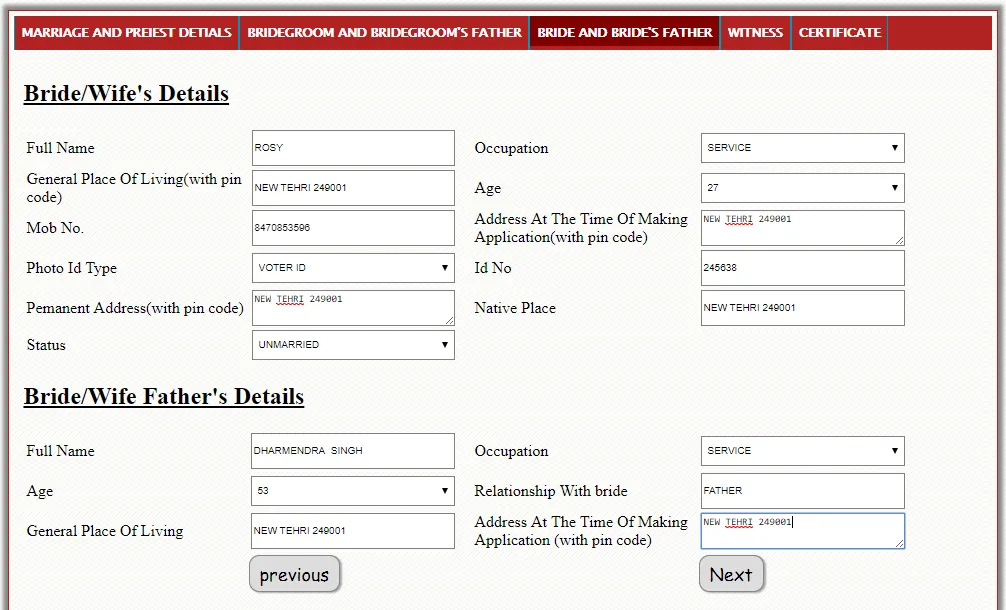 Online marriage registration in Uttarakhand