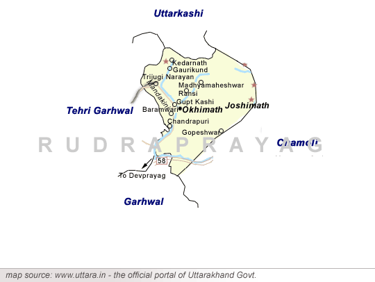 Rudraprayag Map