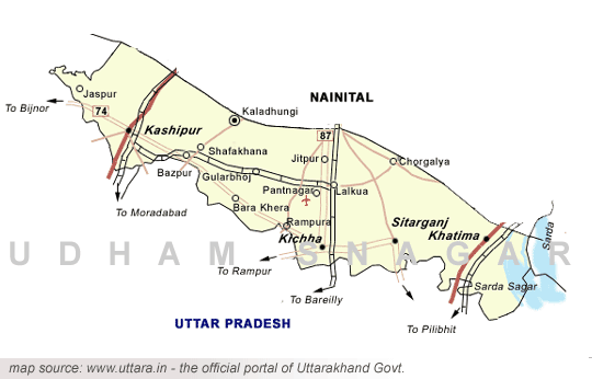 Udham Singh Nagar Map