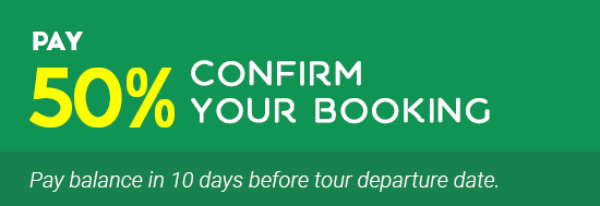 Pay 50% to Confirm Booking