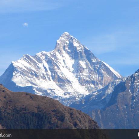 The majestic Nanda Devi Peak from Auli