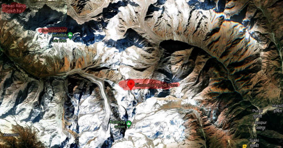 Dhumdhar Kandi Pass Trek Tourist Map