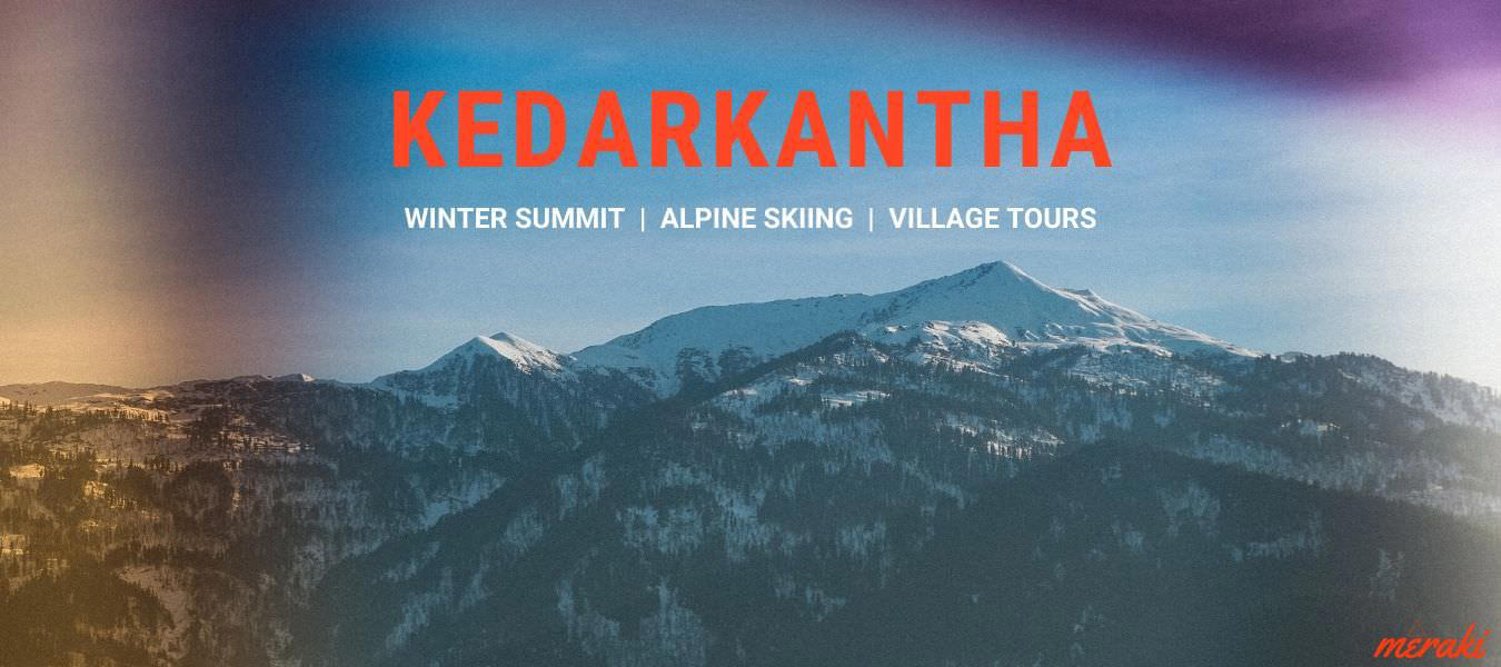 Kedarkantha Peak in Winters - snow covered
