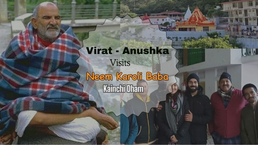 Virat Kohli - Anushka Sharma visit to Neem Karoli