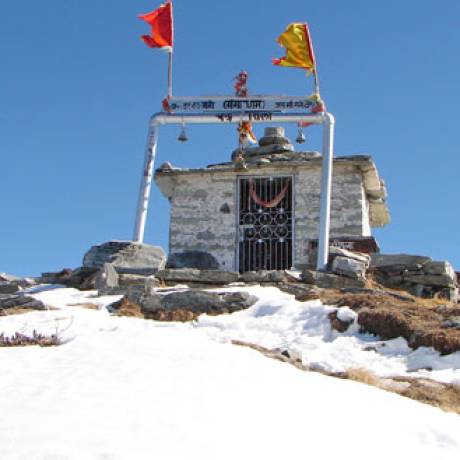 Chandrashila Summit and Temple during winters