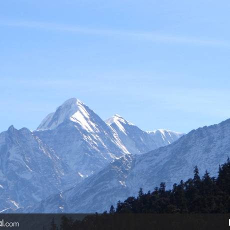Himalayan peaks from Auli