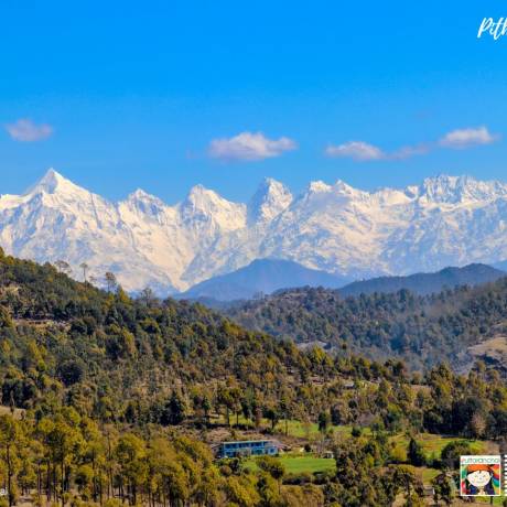 Himalayan peak view from Chaukori 