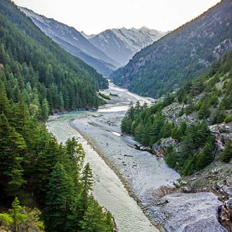 Scenic view of Harsil valley, Uttarkashi also known as the Switzerland of India.