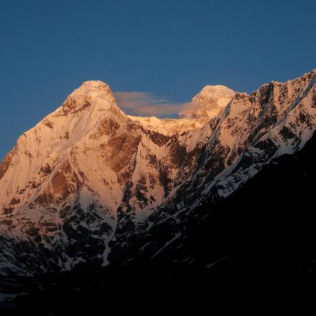 Shining Nanda Devi Peaks as seen from Nandadevi East Base Camp, Munsyari.
