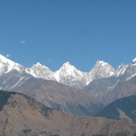 The ever magnificent Panchchuli peaks on clear blue day of winter.