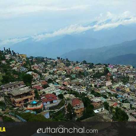 A beautiful view of Pauri Town in Pauri Garhwal Uttarakhand.