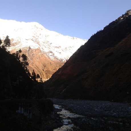 Morning view of Pithoragarh valley.
