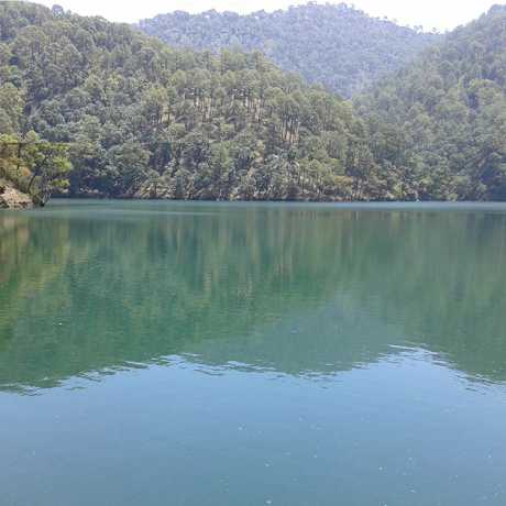 A beautiful view of Sattal lake, Nainital.